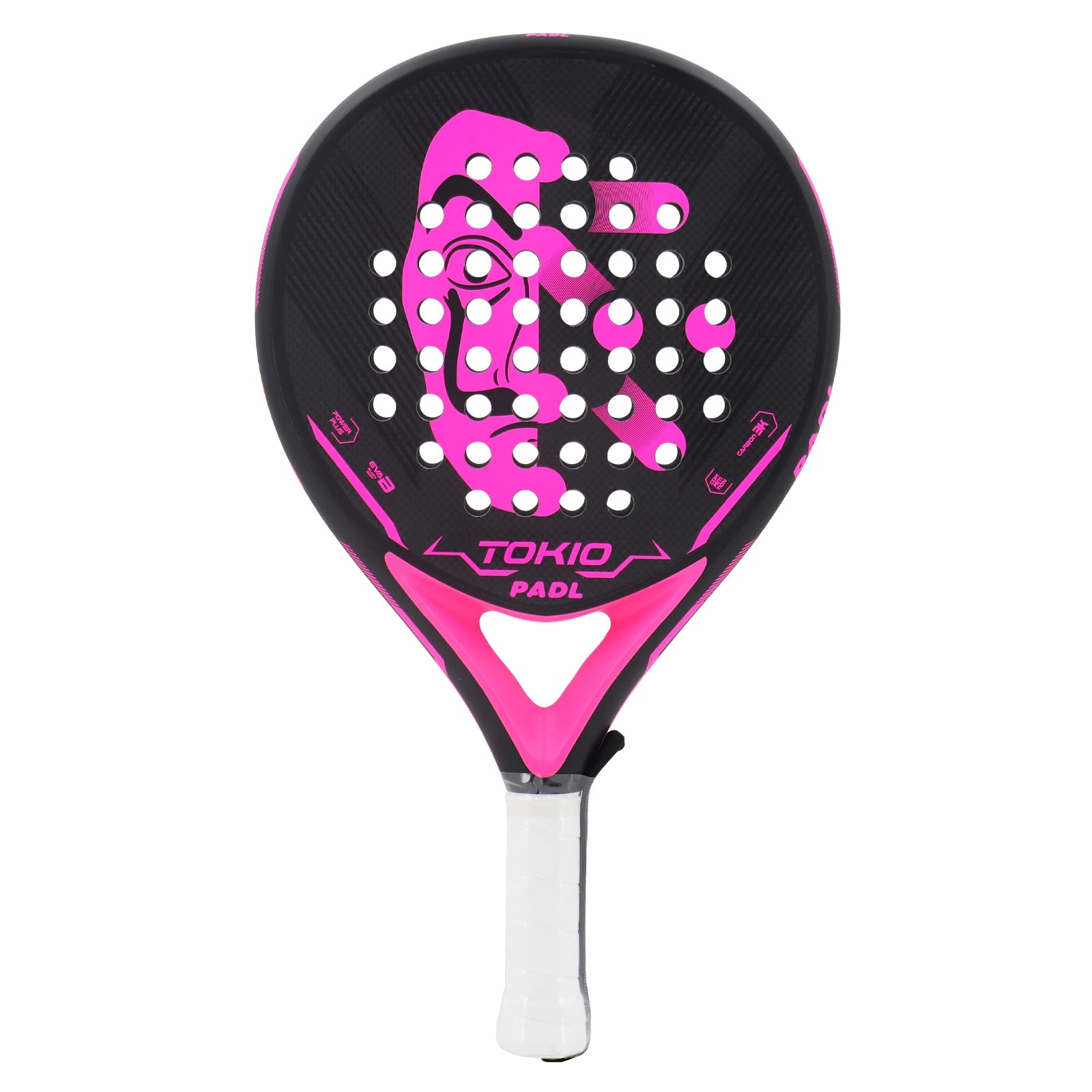 Padel Racket 2022 Carbon Fiber Soft EVA Surface High Balance Diamond Shape Sports Racket for Advanced Players Paddle