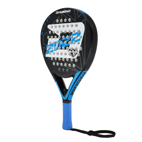 Padel Racket 2022 Carbon Fiber Soft EVA Surface High Balance Diamond Shape Sports Racket for Advanced Players Paddle